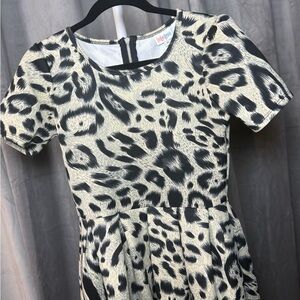 LuLaRoe Black and Cream Leopard Dress